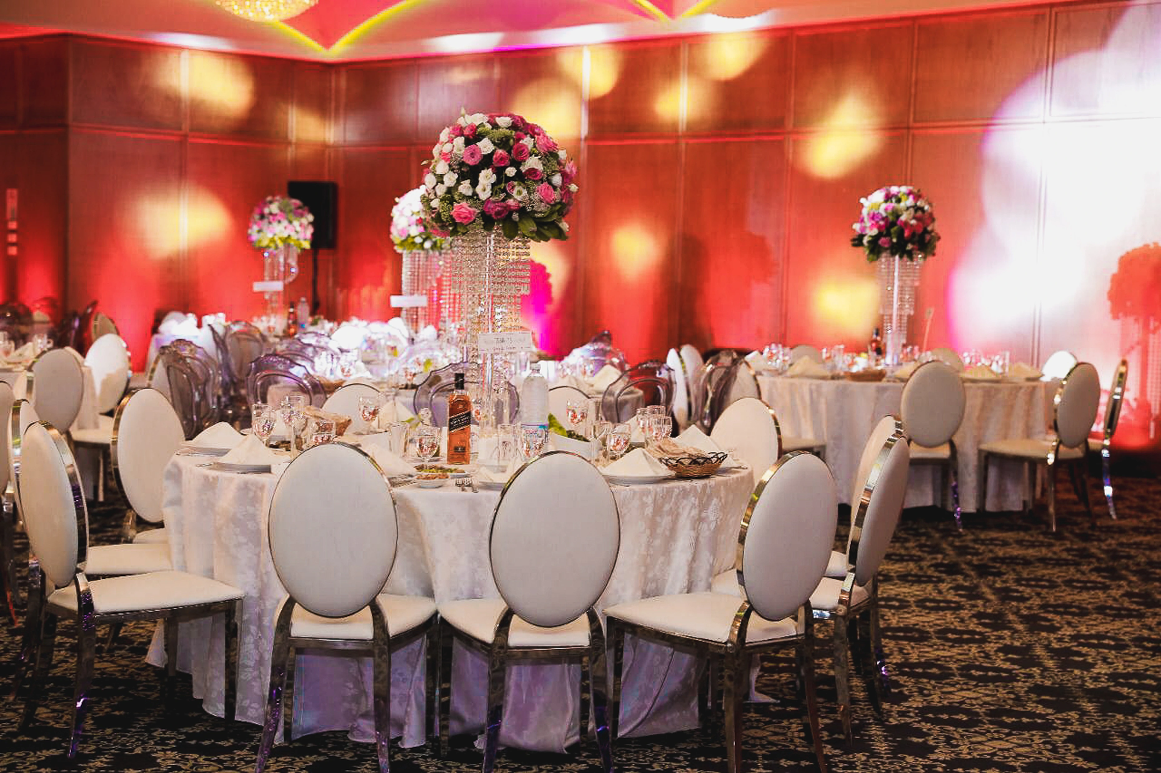 Elegant wedding reception at Bzommar Palace Hotel